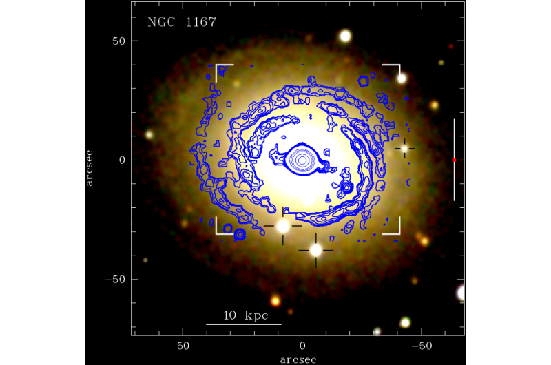 Spiral-like patterns of star formation discovered in old galaxies