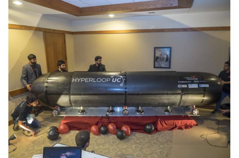 Student-designed Hyperloop pod demonstrates magnetic levitation