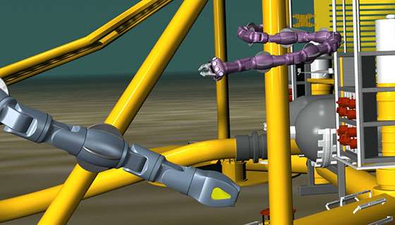 Swimming robots perform snake-like movements for subsea tasks