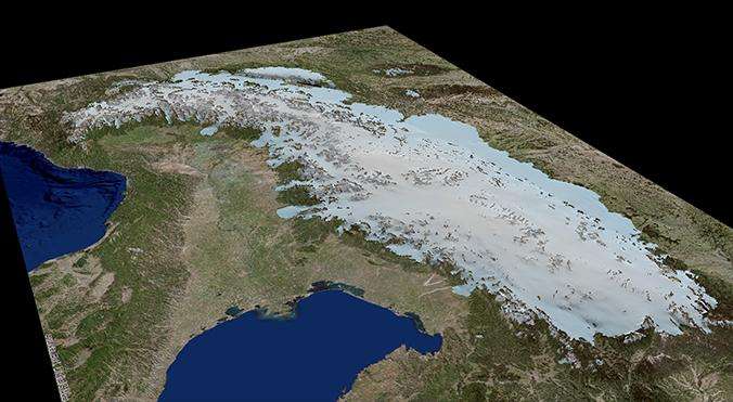 Thawing ice makes the Alps grow