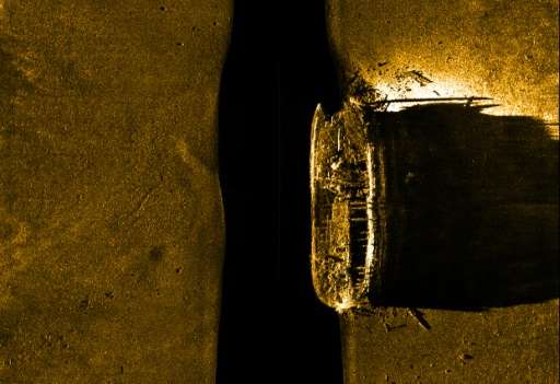 The HMS Erebus ship found by Parks Canada in 2014