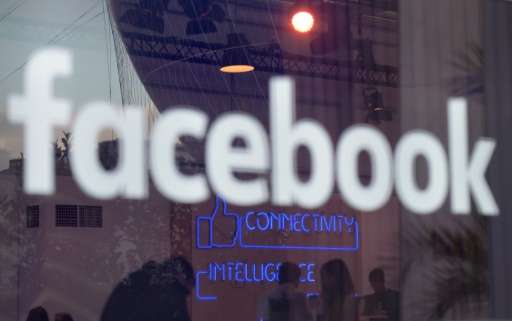 The &quot;Facebook&quot;-logo is pictured on the sidelines of a press preview of the so-called &quot;Facebook Innovation Hub&quo