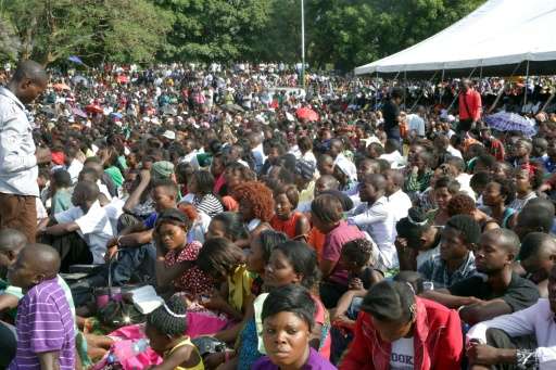 Thousands rally to pray for an end to the economic crisis in Zambia where food prices have soared and crippling power shortages 
