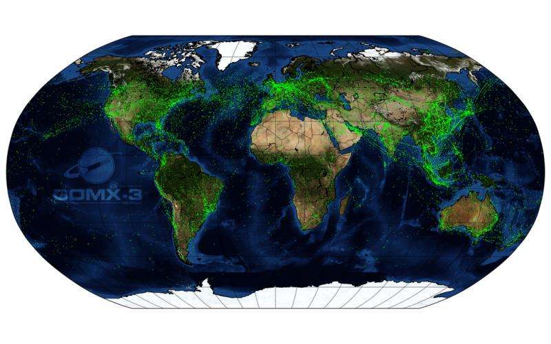 Tiny CubeSat tracks worldwide air traffic