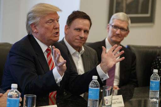 Trump tells anxious tech leaders: 'We're here to help'