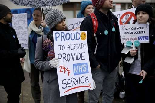 UK doctors stage 48-hour walkout over new contract