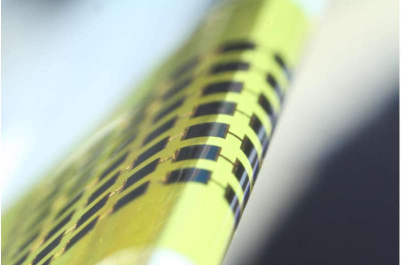 Ultra-thin solar cells can easily bend around a pencil
