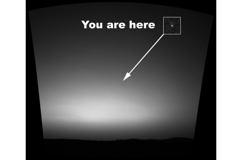 What does Earth look like from Mars?