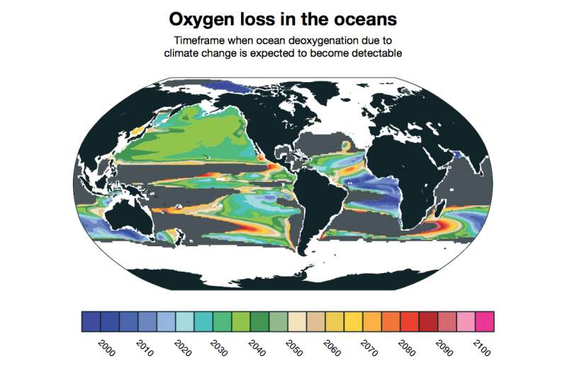 Widespread loss of ocean oxygen to become noticeable in 2030s