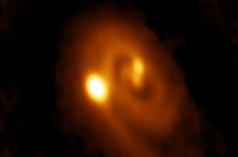 Young stellar system caught in act of forming close multiples