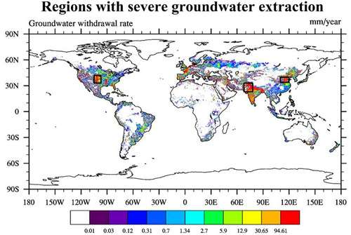 Anthropogenic groundwater extraction impacts climate