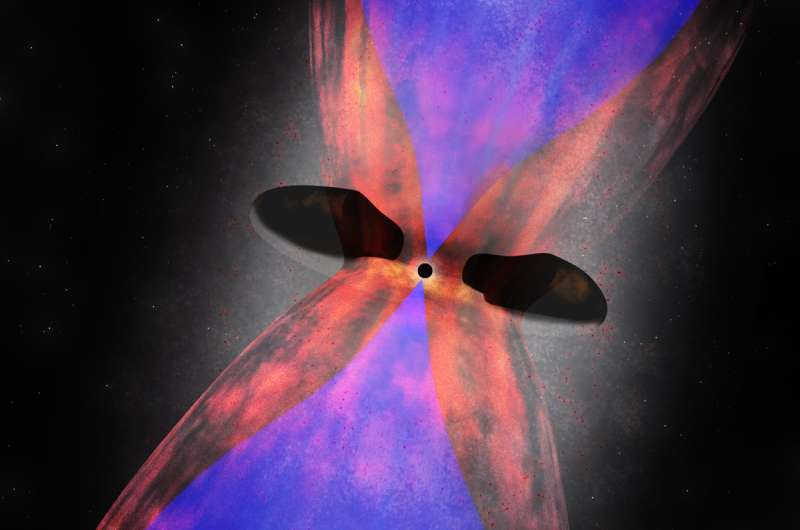 Black-hole-powered jets forge fuel for star formation