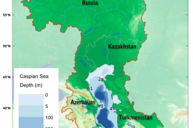 Caspian Sea evaporating as temperatures rise, study finds