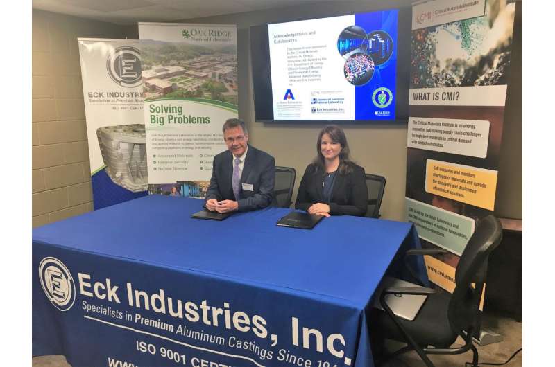 Eck Industries exclusively licenses cerium-aluminum alloy co-developed by ORNL