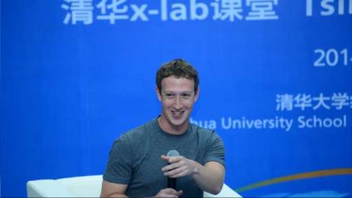 Facebook co-founder Mark Zuckerberg during a visit to China, where the social networking site in blocked