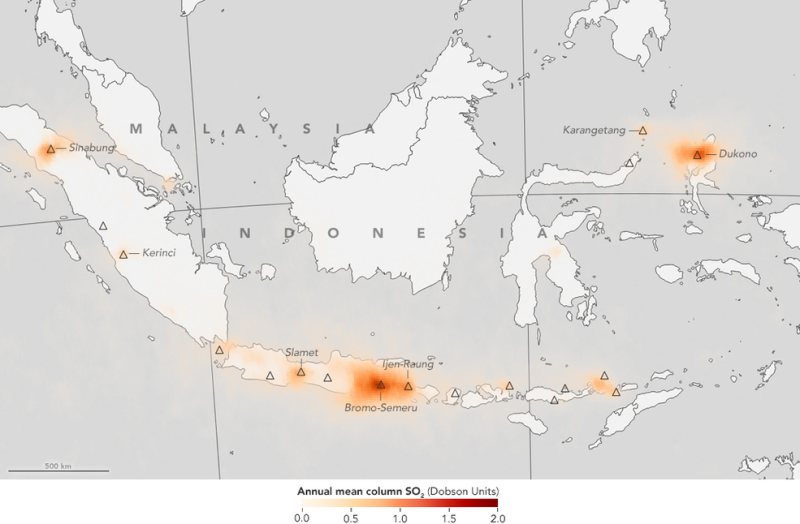 First global maps of volcanic emissions use NASA satellite data