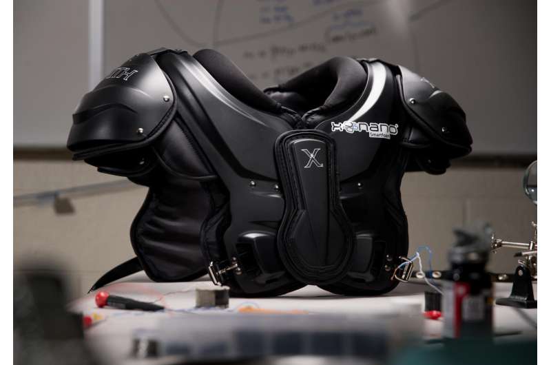 Football helmet smartfoam signals potential concussions in real time