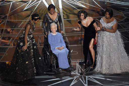 Former NASA mathematician, 98, gets her moment at Oscars