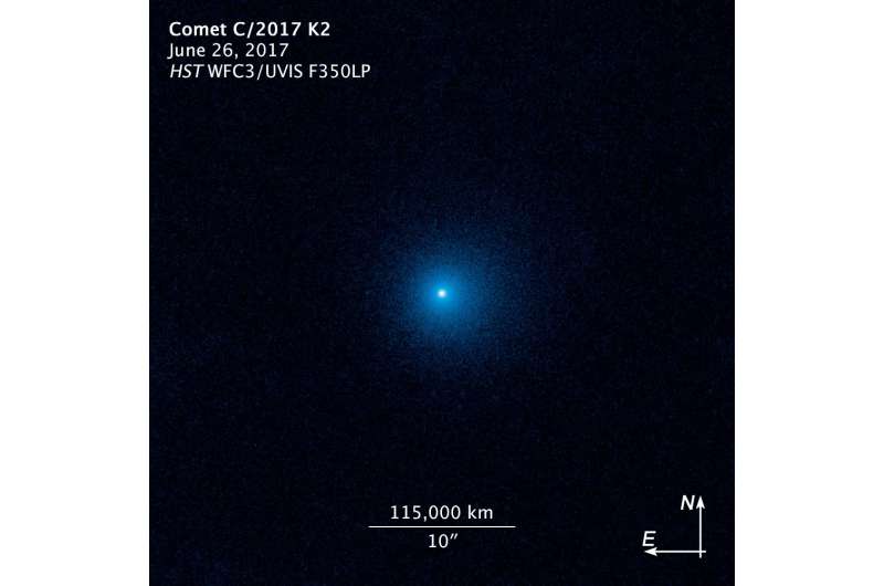 Hubble observes the farthest active inbound comet yet seen