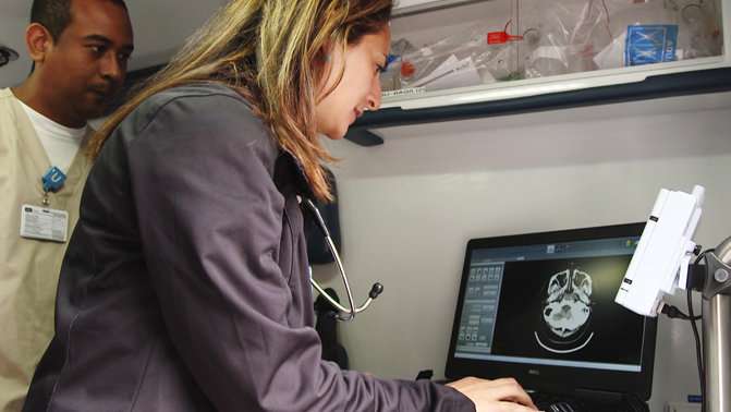 Mobile stroke units designed to quickly reach, treat patients