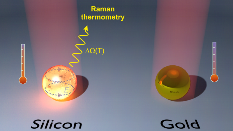 Nanosized silicon heater and thermometer combined to fight cancer