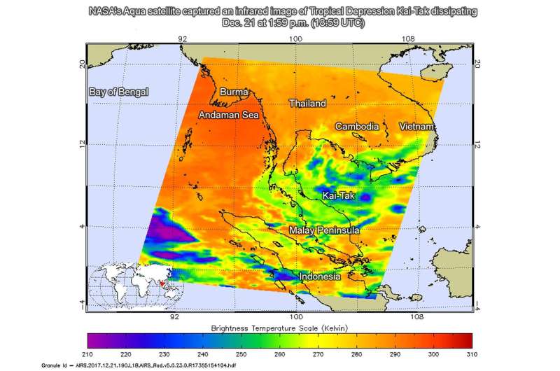 NASA captures Tropical Depression Kai-Tak's final bow