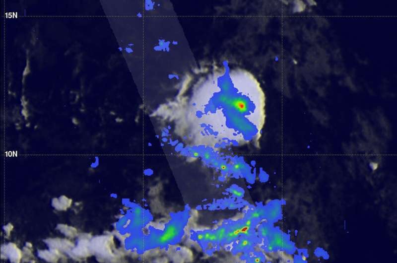 NASA sees Central Atlantic Ocean's forming Tropical Depression 4