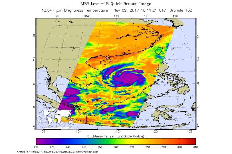 NASA sees Damrey strengthen into a typhoon