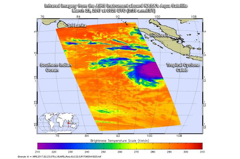 NASA sees formation of Tropical Cyclone Caleb near Cocos Island