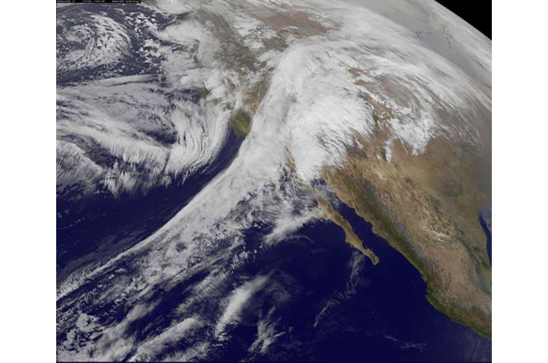 NASA sees storms affecting the western US