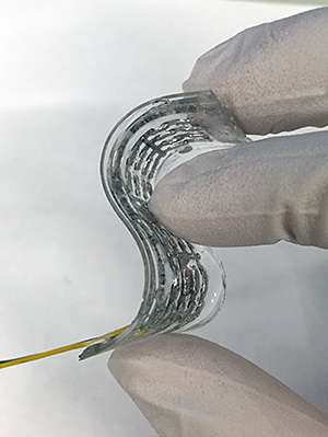 New design improves performance of flexible wearable electronics