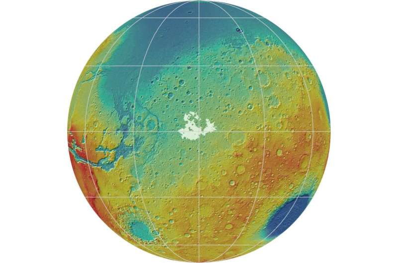 New study may help identify areas with and without accessible water ice on Mars