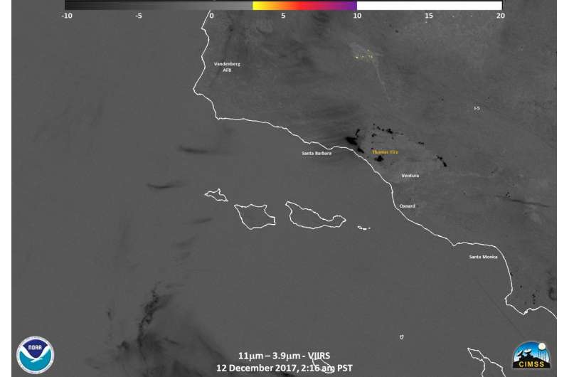 NOAA/NASA's Suomi NPP satellite provides copious information on California's fires