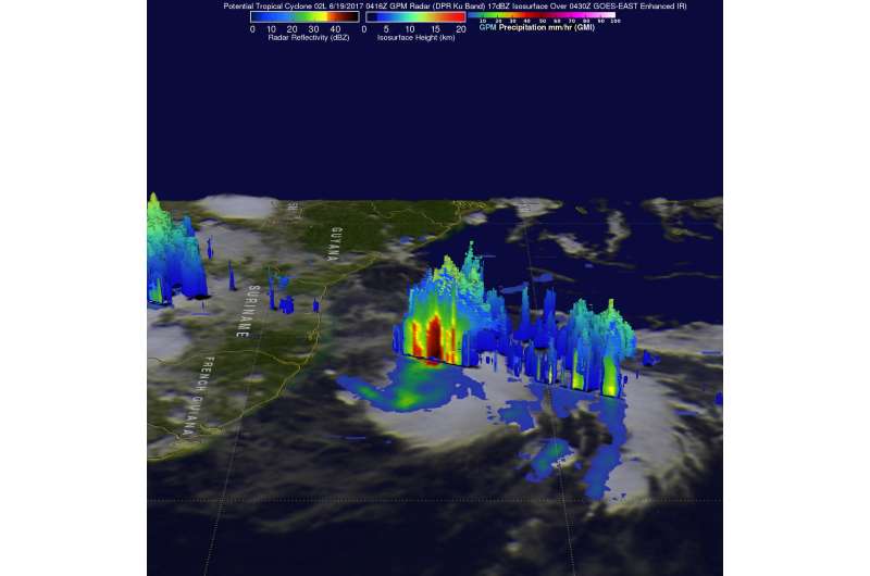 Potential Atlantic Ocean Tropical Cyclone 2 examined by NASA