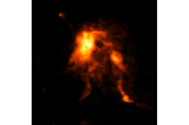 Protostar blazes bright, reshaping its stellar nursery