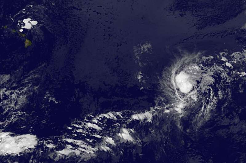 Satellite shows Tropical Storm Greg losing shape