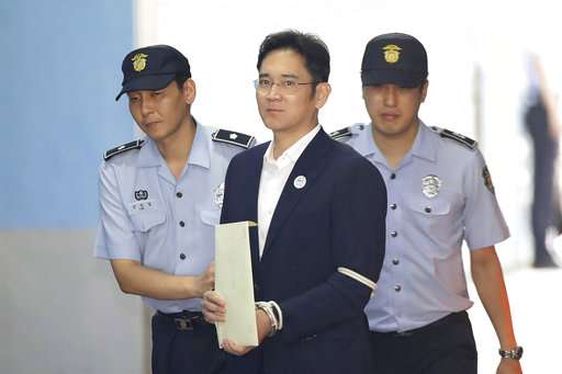 South Korean court sentences Samsung heir to 5 years prison