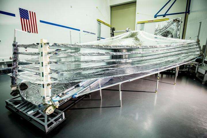 Sunshield layers fully integrated on NASA's James Webb Space Telescope