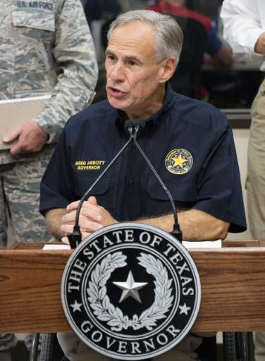 Texas Governor Greg Abbott gives an update on the aftermath of Hurricane Harvey and severe flooding in the state