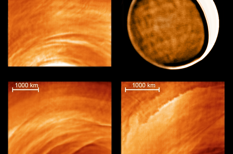 Venus's turbulent atmosphere