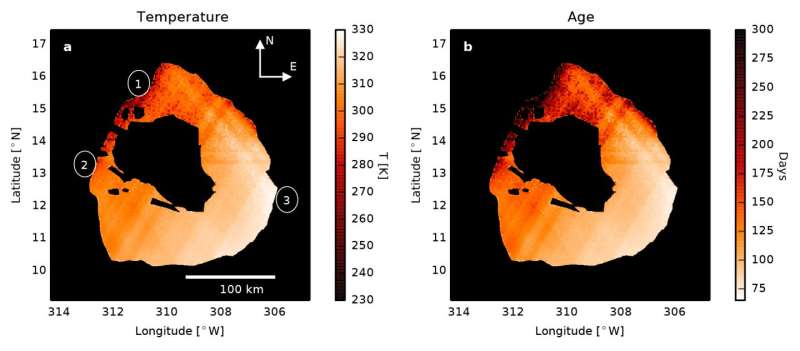 Waves of lava seen in Io's largest volcanic crater