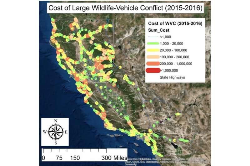 What roadkill is costing California