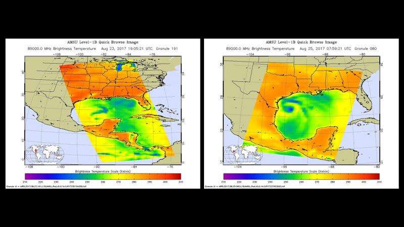 NASA satellite images show evolution of Hurricane Harvey