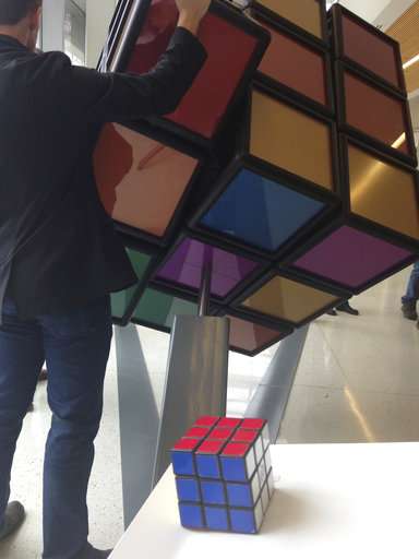University of Michigan unveils 1,500-pound Rubik's Cube