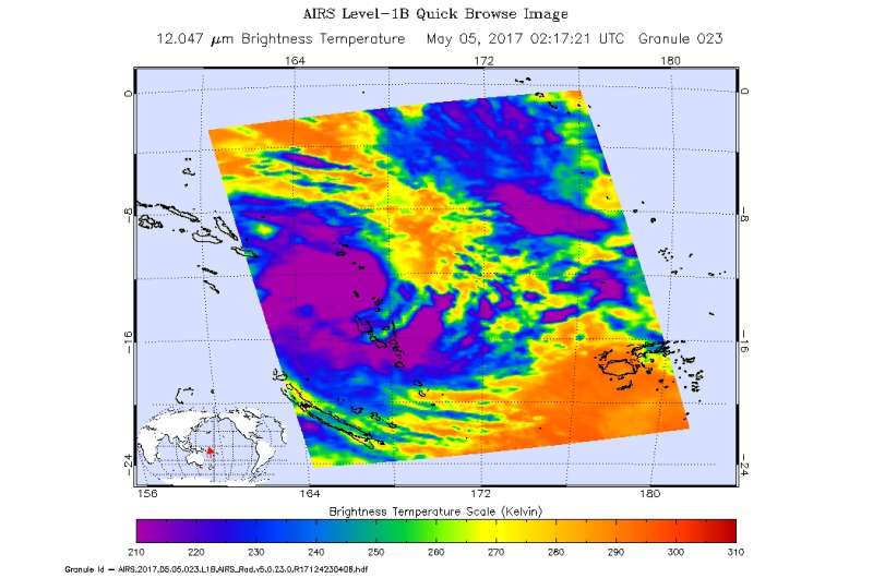 NASA sees Tropical Cyclone Donna blanket Vanuatu
