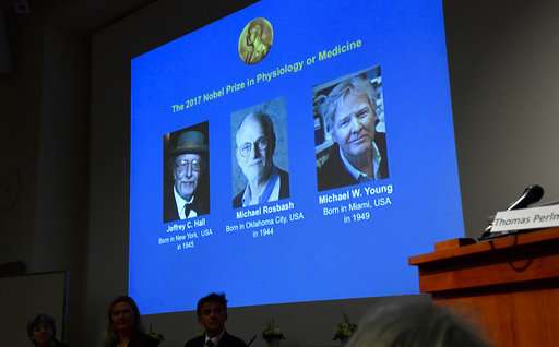 3 Americans win Nobel medicine prize for circadian rhythms