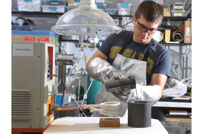 Ceramic pump moves molten metal at a record 1,400 degrees Celsius