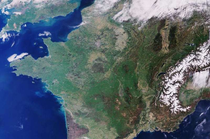 Image: Sentinel-3 over France