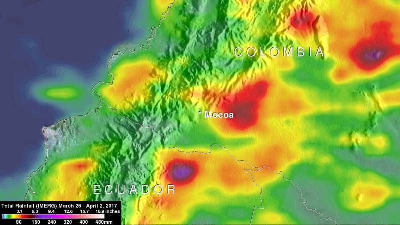 NASA analyzes storms that caused deadly Colombia mudslides