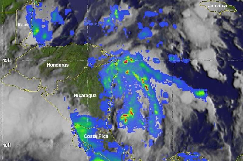 NASA finds heavy rainfall in developing Tropical Storm Nate